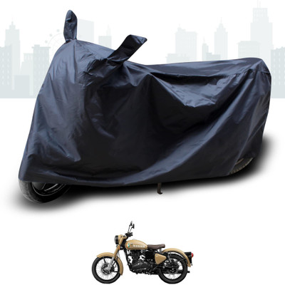KEDIT Two Wheeler Cover for Royal Enfield(Classic 350 Signals, Black)