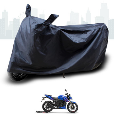 KEDIT Two Wheeler Cover for TVS(Apache RTR 200 4V, Black)