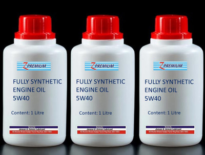Z Premium 239287438844 Fully Synthetic Engine Oil 5W40 (3 piece) Full-Synthetic Engine Oil(3 L, Pack of 3)