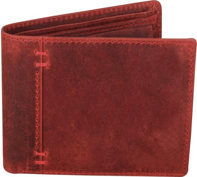 ree cope Men Casual, Evening/Party, Formal, Ethnic Red Genuine Leather Wallet(10 Card Slots)