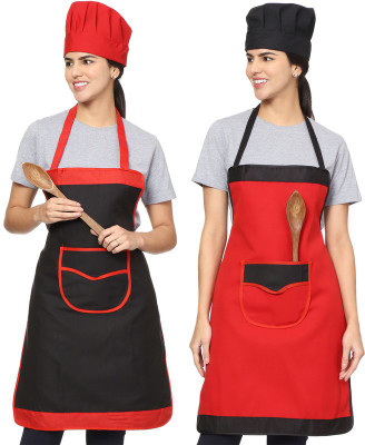 Whitewrap Polyester Chef's Apron - Free Size(Multicolor, Pack of 2)