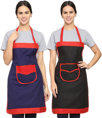 Whitewrap Polyester Chef's Apron - Free Size(Multicolor, Pack of 2)