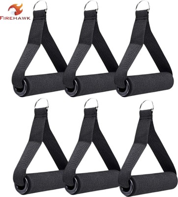 Firehawk 6 Pcs Exercise Handles Cable Machine Attachments Resistance Bands Grips Handles Multi-training Bar