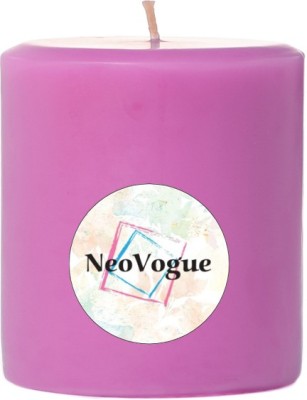 NEOVOGUE 3 X 3 Inch Scented Pillar Candle Pack of 1 For Home Décor-Lavender Candle(Purple, Pack of 1)