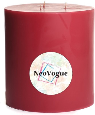 NEOVOGUE 3 X 3 Inch 3 Wick Scented Pillar Candles For Home Décor Pack of 1-Watermelon Candle(Maroon, Pack of 1)