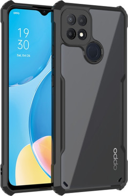 FlareHUB Back Cover for OPPO A15s(Black, Camera Bump Protector, Silicon, Pack of: 1)