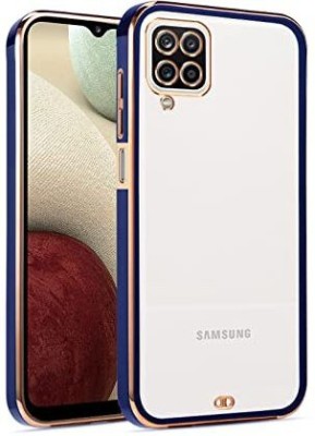 Creativo Back Cover for Samsung Galaxy A22 4G Transparent Clear TPU Chrome Case/Slim/Soft Silicone Designed(Transparent, Blue, Gold, Transparent, Flexible, Silicon, Pack of: 1)