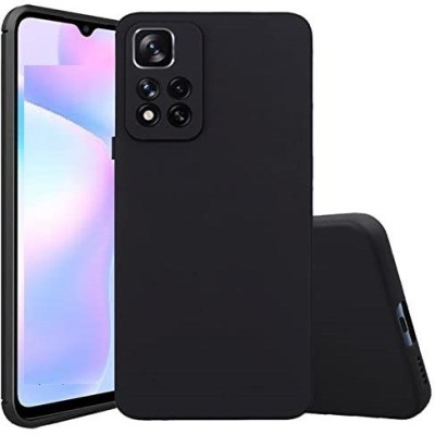 SoulBuy Back Cover for POCO M4 Pro 5G, Mi Redmi Note 11T 5G(Black, Matte Finish, Silicon, Pack of: 1)