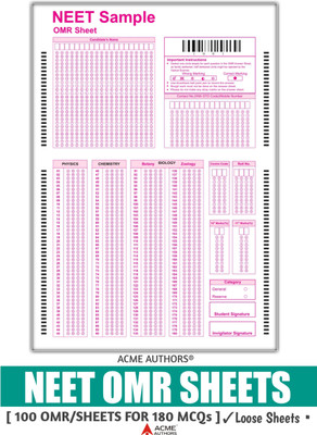 ACME AUTHORS ACME NEET OMR A4 Notebook Unrulled 100 Pages(Magenta, Pack of 2)