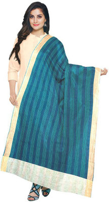 SHREEMAA CREATIONS Cotton Blend Striped Women Dupatta