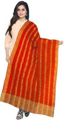 SHREEMAA CREATIONS Chiffon Striped Women Dupatta