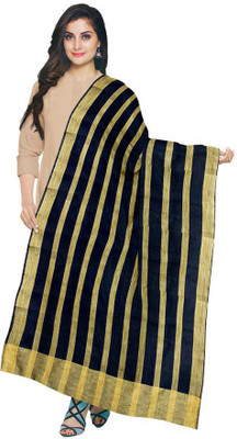 SHREEMAA CREATIONS Cotton Blend Striped Women Dupatta