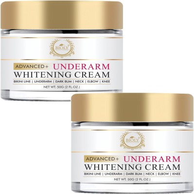 Bioly Underarm Whitening Cream For Lighten and Brighten Skin (50 GM, Pack of 2)(100 g)