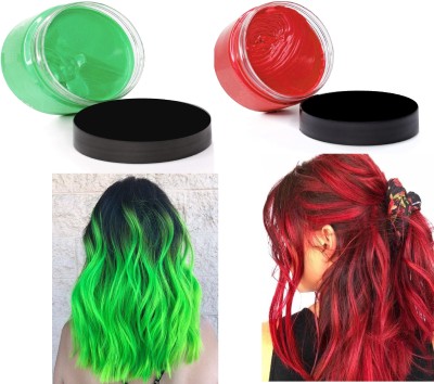 tanvi27 Combo of Temporary Hair colour wax Red & Green Hair Wax Hair Wax(200 ml)