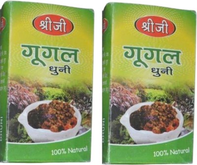 NANDAN SHREE JI Pure Guggal/Gugal Dhoop Commiphora for Dhuni, Pujan, Havan, Pooja - Pack of 2