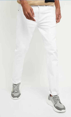 FLAYING Slim Men White Jeans