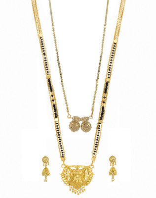 RAMDEV ART FASHION JEWELLERY Alloy Gold-plated Gold Jewellery Set(Pack of 1)