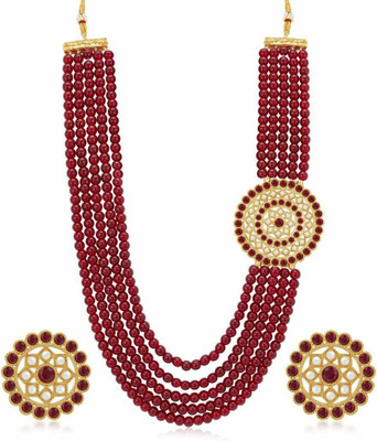CATALYST Alloy Copper Maroon Jewellery Set(Pack of 1)