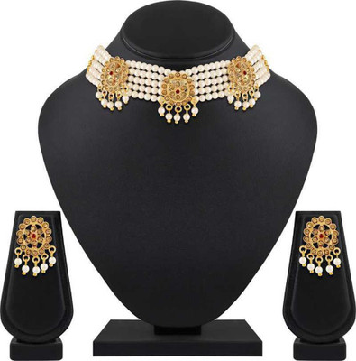 Ratmanee Alloy Silver Multicolor Jewellery Set(Pack of 1)