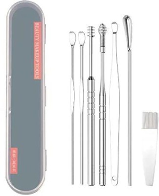 Ali Creation 7PCS Ear Wax Remover Stainless Steel Earpick Removal Kit tool with Storage Box(7 g, Set of 1)