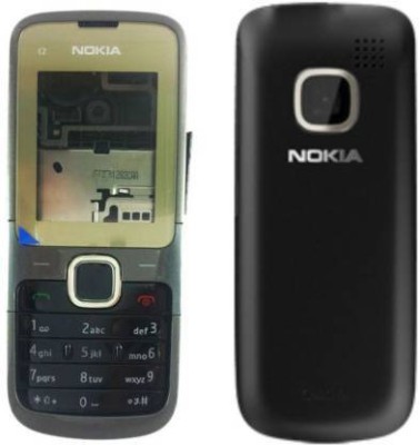 imbi Replacement Housing Body For Nokia C2-00 (Ye Phone Nahi) Front, Middle and Back, Keypad Full Panel(Black)