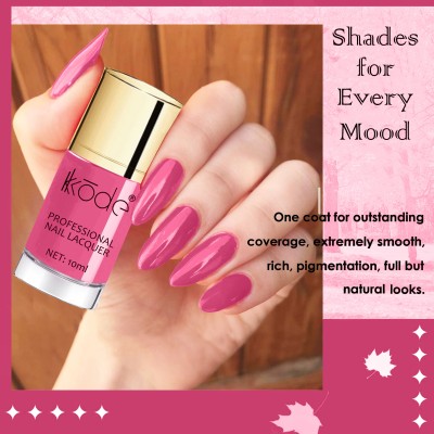 kKode HD Color Long Lasting High Shine Formula Nail Paint French Pink