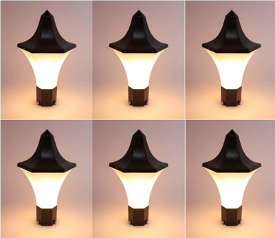 PR Prashant PR-Hello_Max-PO6 Gate Light Outdoor Lamp(Black, White)