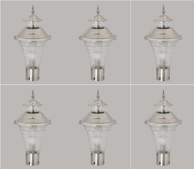 PR Prashant PR-Jalwaa_Mini-PO6 Gate Light Outdoor Lamp(Silver)