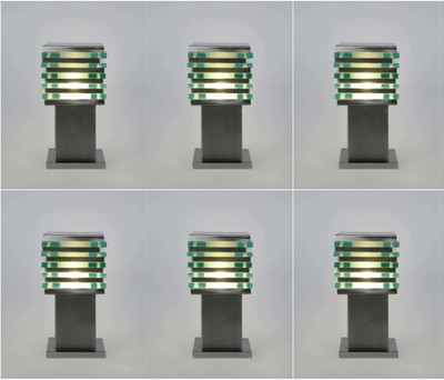 PR Prashant PR-Iceqube-PO6 Gate Light Outdoor Lamp(Silver)