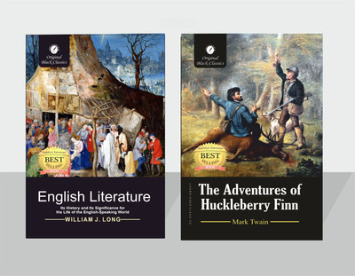 English Literature By William J Long & The Adventures Of Huckleberry Finn By Mark Twain(Paperback, William J Long, Mark Twain)