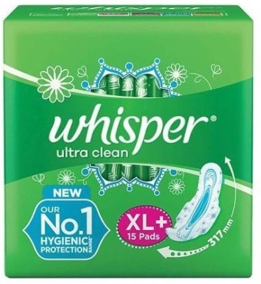 Whisper Ultra Clean XL+ Plus (15 Count) Sanitary Pad