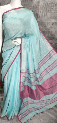 govind handloom Woven Bollywood Linen Saree(Multicolor)