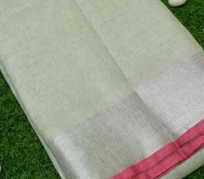 govind handloom Self Design Bollywood Linen Saree(Multicolor)