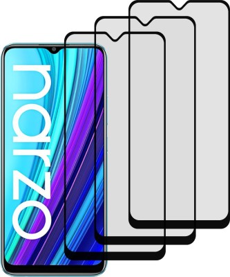 KITE DIGITAL Edge To Edge Tempered Glass for Realme Narzo 30A(Pack of 3)