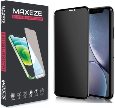 MAXEZE Edge To Edge Tempered Glass for Apple iPhone XR(Pack of 1)