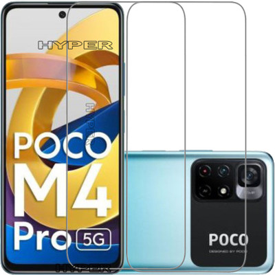 Hyper Tempered Glass Guard for Poco M4 Pro 5g(Pack of 2)