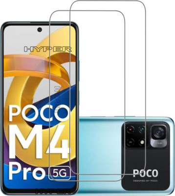 Hyper Tempered Glass Guard for Poco M4 Pro 5g(Pack of 2)