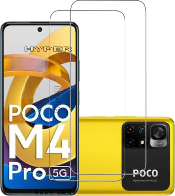 Hyper Tempered Glass Guard for Poco M4 Pro 5g(Pack of 2)