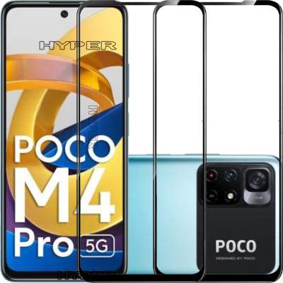 Hyper Tempered Glass Guard for Poco M4 Pro 5g(Pack of 2)