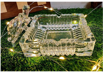 PAYSTORE Crystal Tortoise with Plate and Vastu Best Gift for Career and Good Luck Set Decorative Showpiece  -  5 cm(Crystal, Clear)