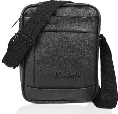 Romofy Black Sling Bag Casual Travel Office Shoulder Daytrip Crossbody Men Slingbag