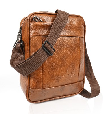 Parsley Tan Sling Bag Casual Pu Trendy teravel Office Shoulder Daytrip Crossbody Slingbag For Men