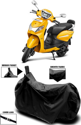 AutoFave Two Wheeler Cover for Hero(MotoCorp Pleasure Plus, Black)