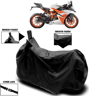 AutoFave Two Wheeler Cover for KTM(RC 200, Black)