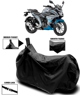 AutoFave Two Wheeler Cover for Yamaha(Fazer 25, Black)