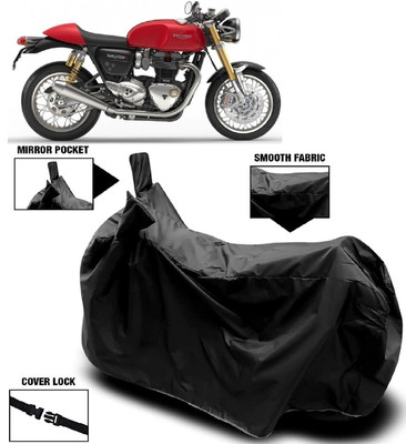 AutoFave Two Wheeler Cover for Triumph(Thruxton 1200 R, Black)