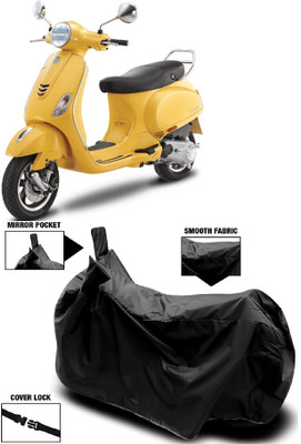 Autoprime Two Wheeler Cover for Vespa(Vespa VXL 125, Black)