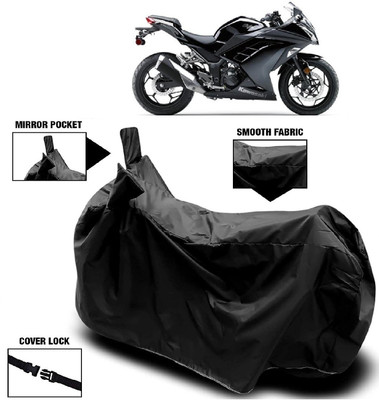 AutoKick Two Wheeler Cover for Kawasaki(Ninja 300, Black)