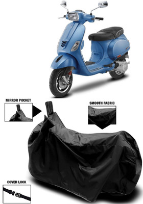 AutoFave Two Wheeler Cover for Piaggio(Vespa SXL, Black)