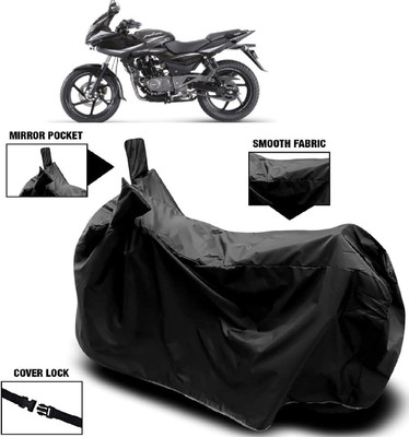 AutoFave Two Wheeler Cover for Bajaj(Pulsar 220F, Black)